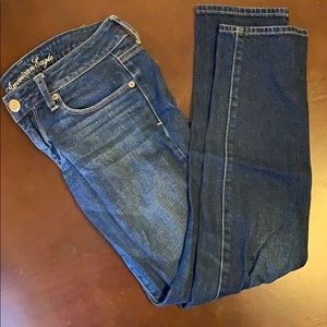 American eagle skinny stretch blue jeans